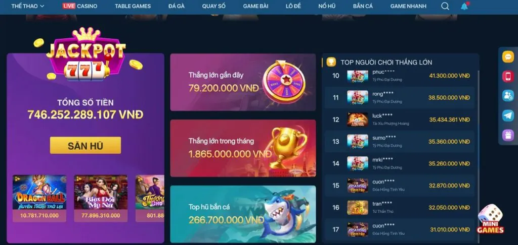 Thưởng nạp lại hàng ngày/tuần dabet88 nổ hũ